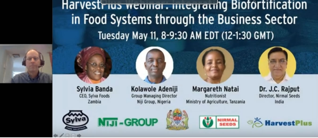 Webinar Video: Integrating Biofortificiation in Food Systems Through the Business Sector